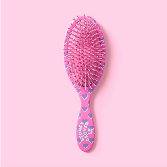 New Stoney Clover Lane x Target Pink / Purple Mini Hearts Detangling Hair Brush - Picture 1 of 3
